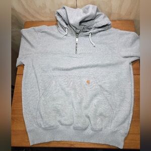Carhartt Gray Half Zip Hoodie Men’s Large Original Fit
